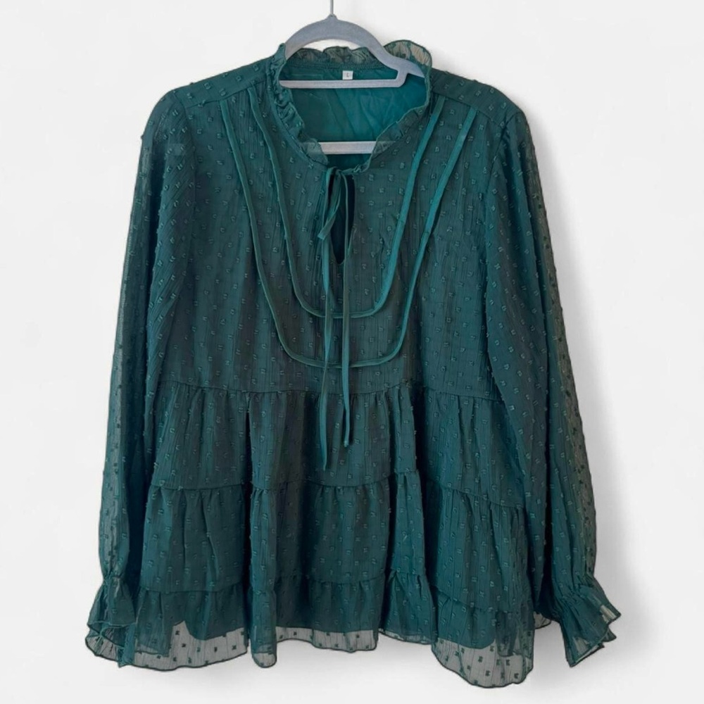 Emerald Green prairie Women's Top - Picture 3 of 8